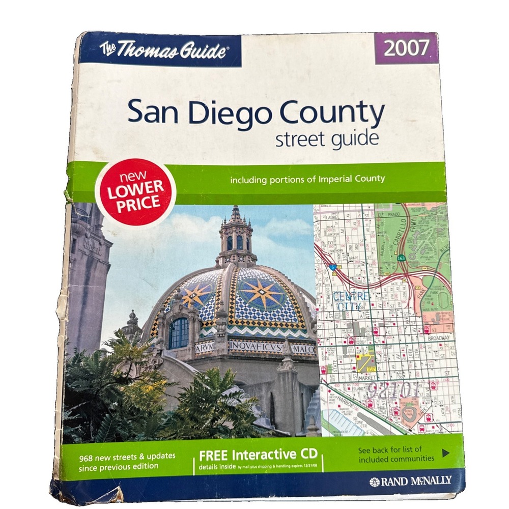 Rand McNally Thomas Guide San Diego County Street Guide 2007 Edition Spiral Map